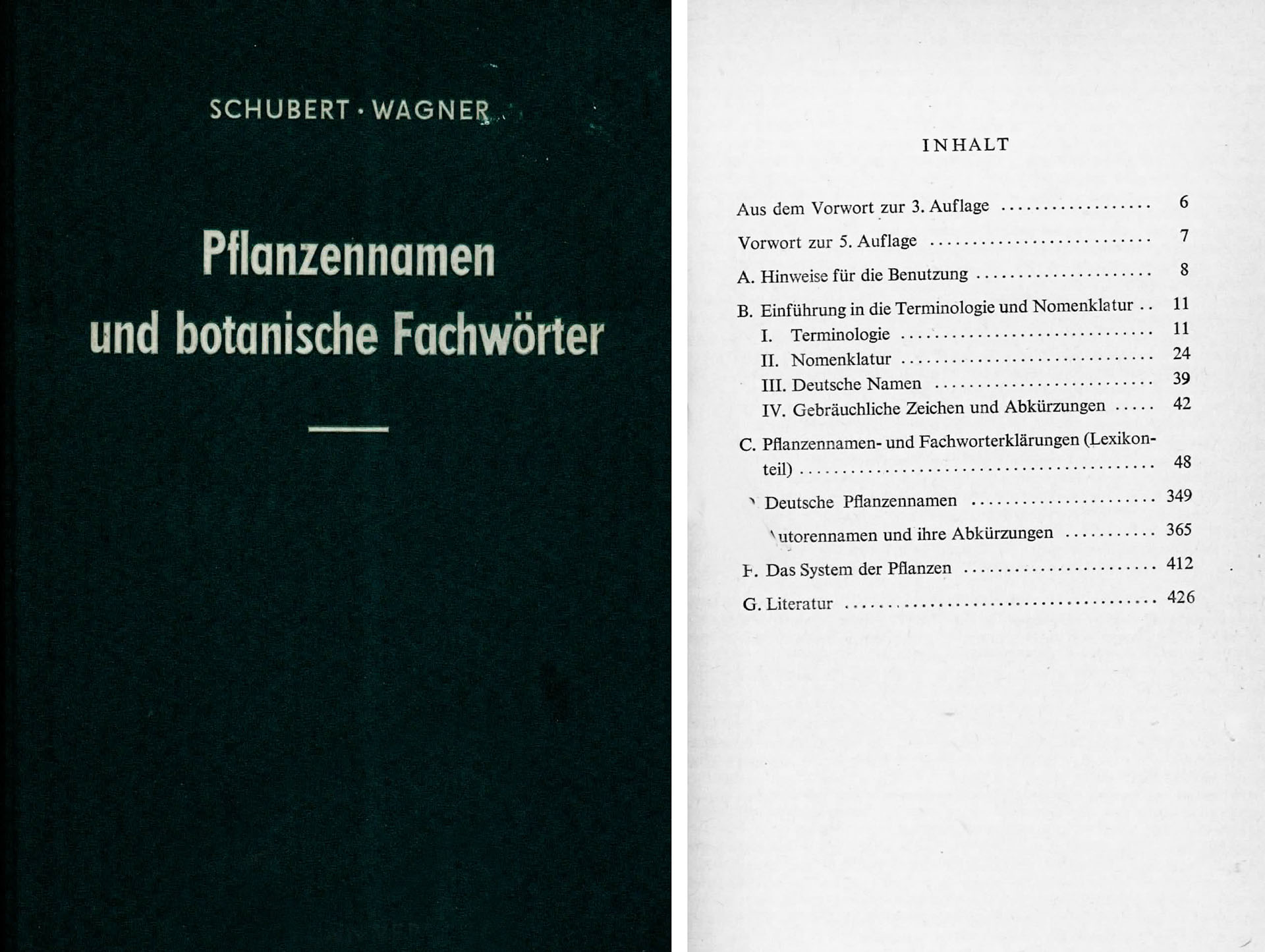 Pflanzennamen und botanische Fachwörter - Schubert / Wagner